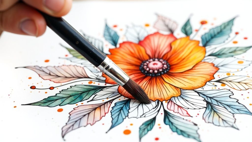 Design principles for coloring pages