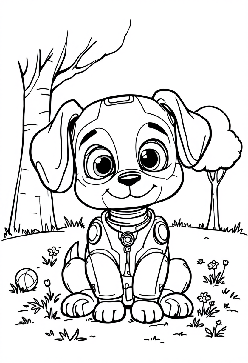 Robot puppy with laser eyes