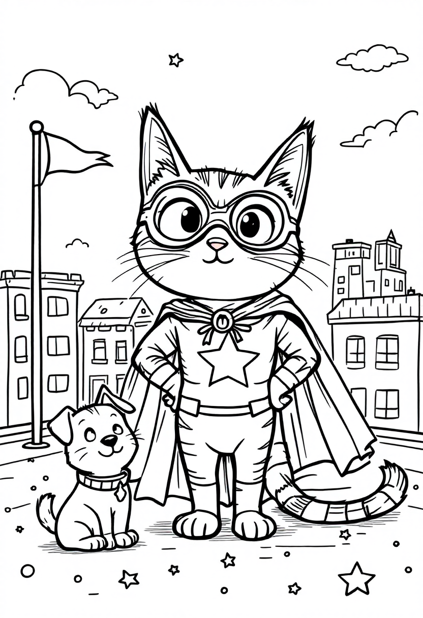 Superhero cat