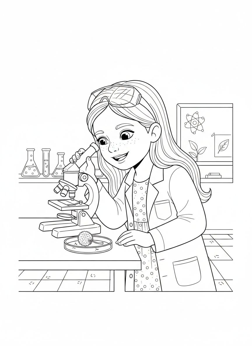 Story page 4: Explores under the microscope